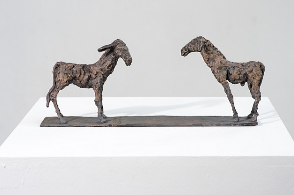 Das ungleiche Paar , Bronzeguss, 1993, 33 cm lang, Auflage 12 Exemplare