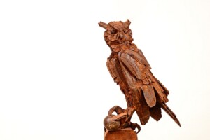 Uhu, Eisenguss, Stahlguss,Hofgartensaal, Tierplastik, Tierfigur, Kunst, Bildhauer, Tierskulptur