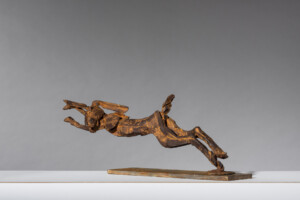 Hase B5, Stahlguss nach Holzmodell, 2018, 84 x 15 x 26 cm , Auflage 9